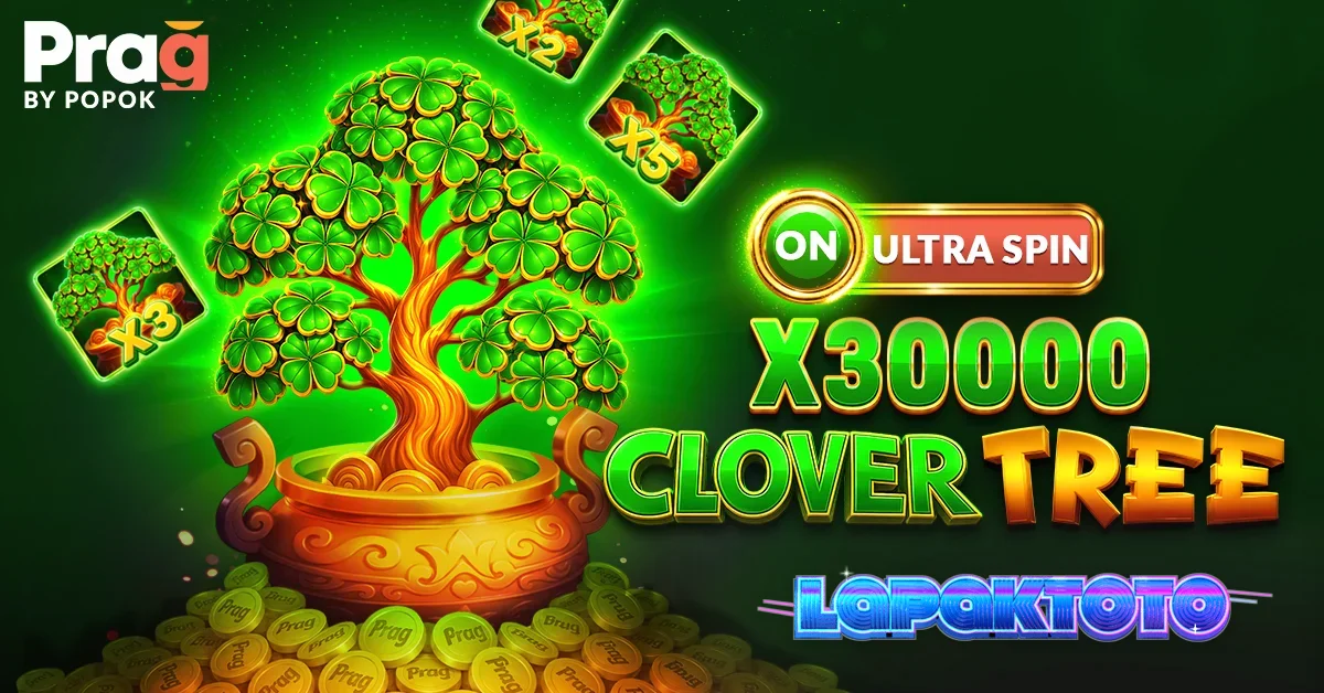Tampilan visual slot Clover Tree x30000 Prag dengan tema buah dan semanggi
